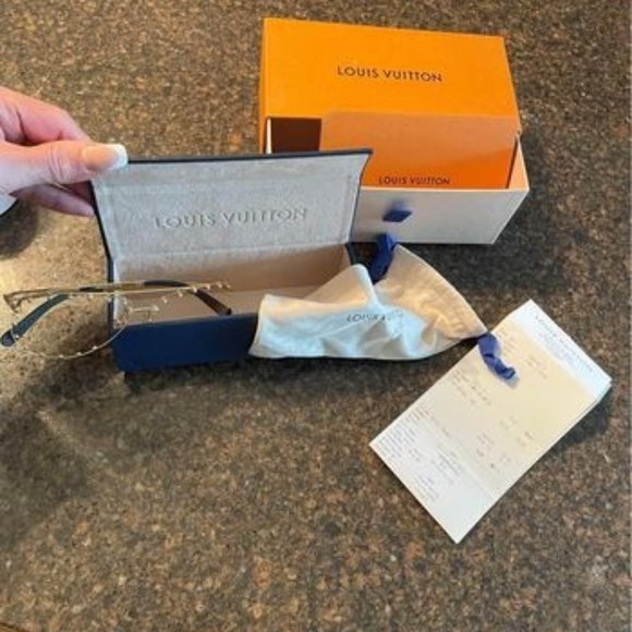 Louis Vuitton Accessories - Metal The Party Aviator Anti Blue Light Sunglasses Z0997W Gold
